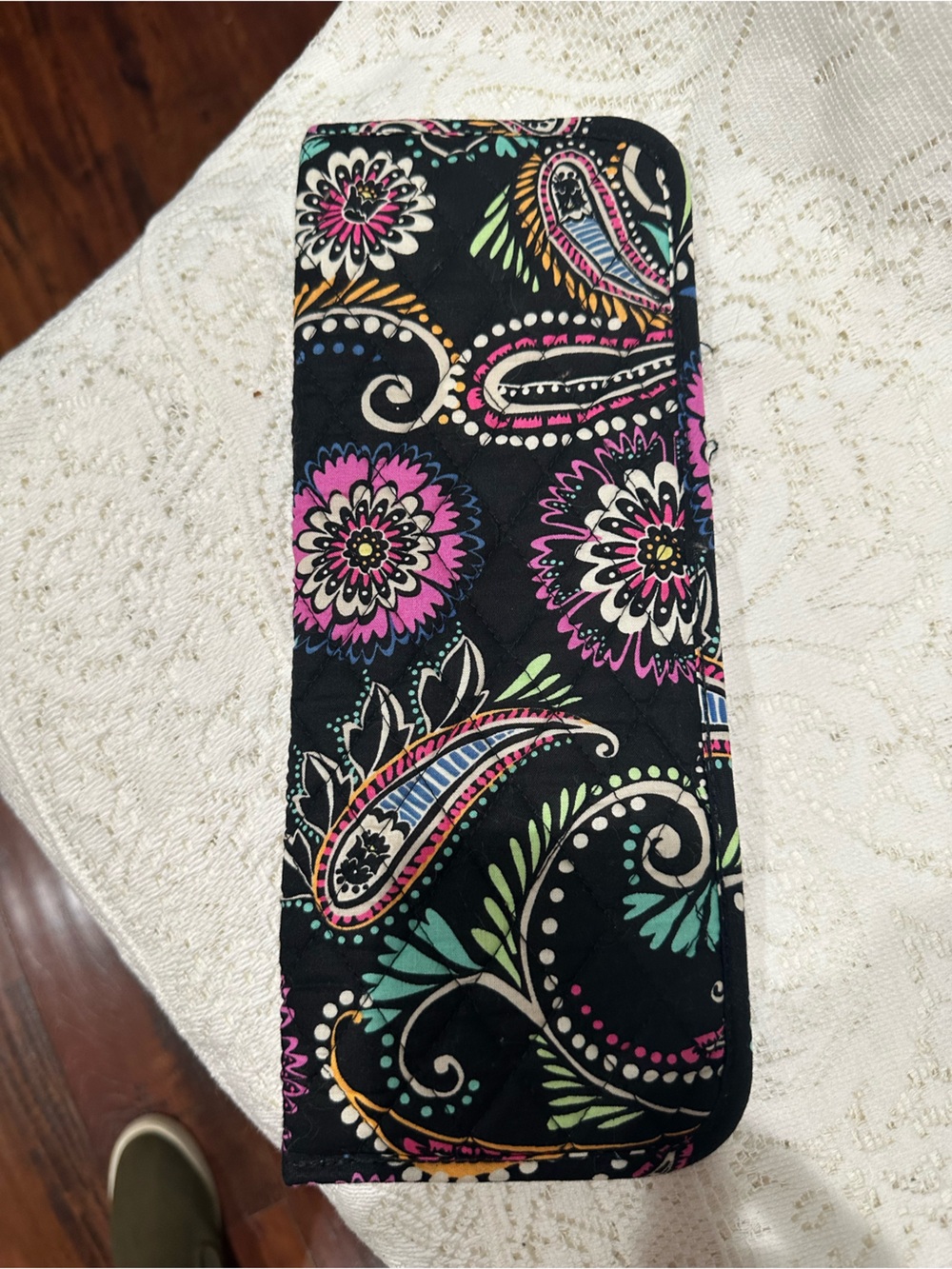 Vera Bradley  Black Paisley Insulated travel curling iron pouch - Multicolor
